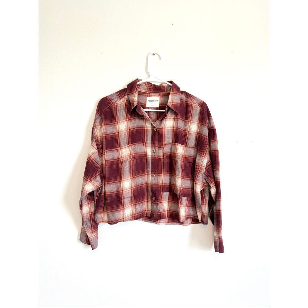 Abercrombie & Fitch Cropped Flannel Shirt